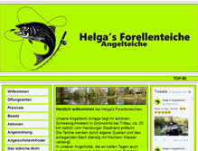 Tablet Screenshot of helgas-forellenteiche.de
